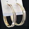 Earrings For Womens Wedding Bridal Party 3 Rows Gold Frosted Big Hoop