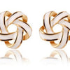 Delicate Elegant Charm Hollow Flower Cross Stud Earrings
