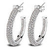 Women Cubic Zircon Hoop Earrings