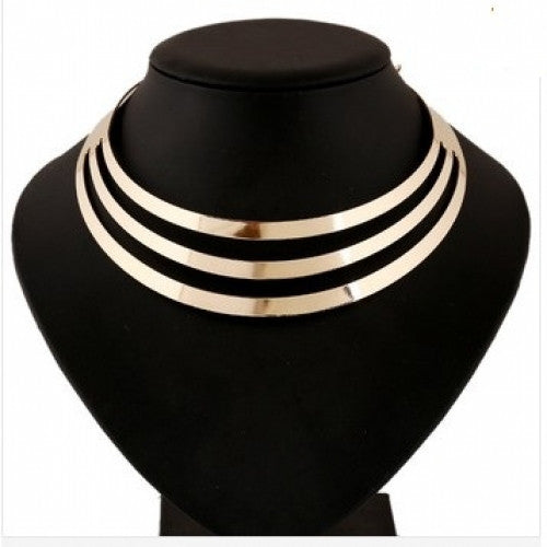 Gold Necklace Chain Luxury Choker Collar Necklace Style Fashion