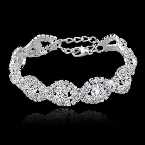 Women Gold Silver Charm Bracelets Bangles luxury Wedding Jewelry