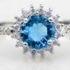 Silver Emerald Ring Ulove With Natural Stones CZ Diamond