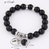 Pulseira Silver Heart Pendant Bracelets