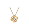 Austria Zircon Crystal Necklace Square Shape